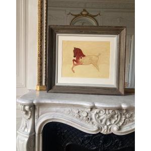 La Boulaye, Horse, Oil On Paper
