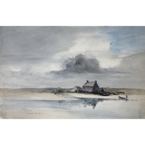 Joseph-marie Le Tournier, Lampaul, Finistère, Watercolor