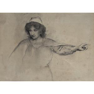 19th Century School, After The Florentine Renaissance, Charcoal On Paper