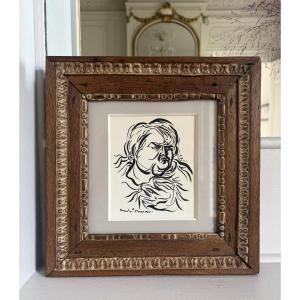André Masson, Portrait De Balzac, Ca. 1945, Ink