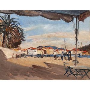 Edmond Ceria, Sanary, Oil On Canvas