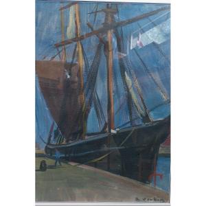 Georges Joubin (1888-1983) "port Of Honfleur"