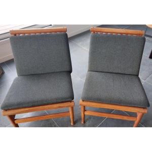 Pair Of Danish Teak Armchairs From The 1960s