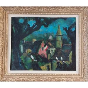 Albert Raty (1889-1970) Sainte Marine In Brittany