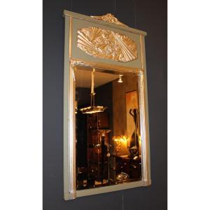 Art Deco Mirror With Silver Leaf Stucco Ornaments