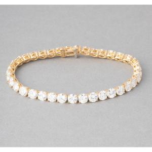 René Kreiss Vintage French Rivière Bracelet 16 Carat Diamonds