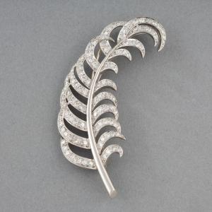French Platinum And Diamond Brooch Circa 1930