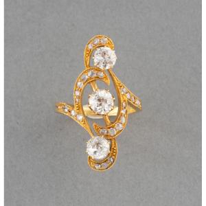 Antique Gold And Diamond Ring