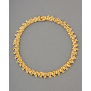 French 70's Gold Necklace