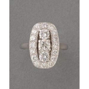Vintage French Gold And Diamond Ring