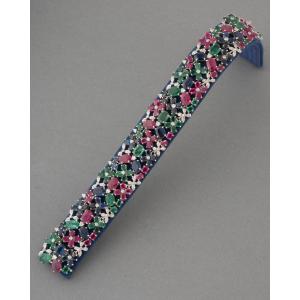 Vintage Gold And Precious Stones Bracelet