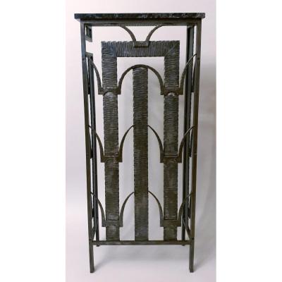 Art Deco Wrought Iron Radiator Cover Console