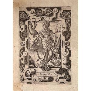 16th Century Print From Solis: Judith