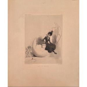 Engraving By Henri Boutet: Easter Egg