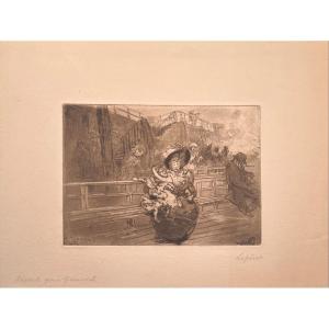 Engraving By Lepère: Departure For Greenwich