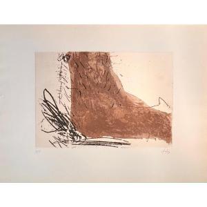 Etching By Tapiès: The Foot