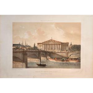Lithograph By Benoist: Palace Of The Legislative Body (chamber Of Deputies)