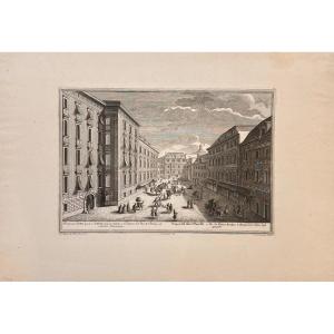 18th Century Engraving By Corvinus: Prospect Dess Kien Marckts