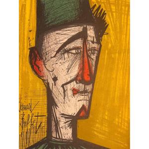 Lithograph By Bernard Buffet: The Clown Jojo