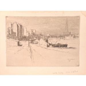 Engraving By Zeising: The Port Of Auteuil, The Eiffel Tower