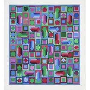 Signed And Numbered Serigraph By Victor Vasarely 