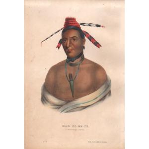 19th Century Lithograph After Charles Bird King: Mar-ko-me-te