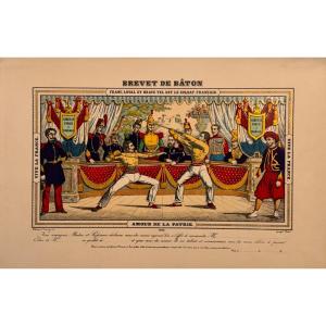 Lithograph By Gangel: Baton Patent