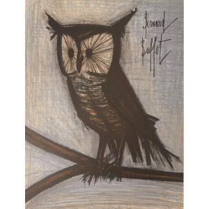 Lithograph By Bernard Buffet: The Little Owl