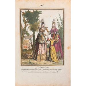 Late 17th Century Engraving By Scotin: America