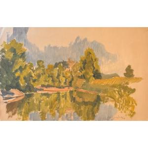 Watercolor By Maxime Juan: Chateau De Beynac