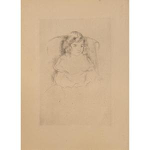 Mary Cassatt Engraving: Sara Smiling