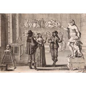 17th-century Engraving By Abraham Bosse: The Sculptor In His Workshop