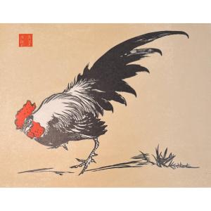 Japanese Print: Rooster