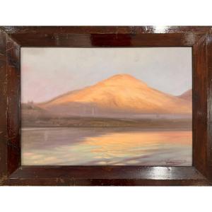 Gouache By Paguenaud: View Of The Nile, Egypt