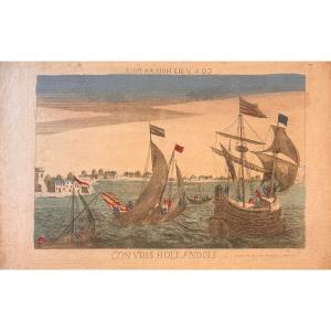 18th-century Optical View: Dutch Convoy (sic)