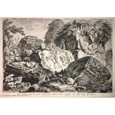 Ara Antica Sopra The Quale Si Facevano Anticamente I Sagrifizi Con Altre Ruine All Intorno