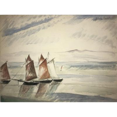 Pierre Abadie, Said Pierre Abadie-landel: Douarnenez, Watercolor