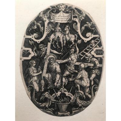 Print Of Johannes Sadeler I: Carrying The Cross Of The Passion Suite