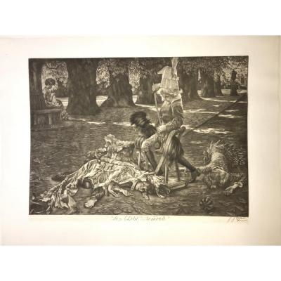 Engraving From Jacques-joseph Says James Tissot: The Little Nemrod