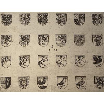 Old Print: Coats Of Arms By Hieronymus Hopfer
