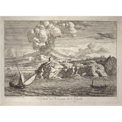 Manglard Print: Veduta Del Vesuvio Di Napoli