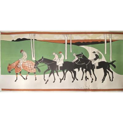 Large Lithograph: The Jockeys