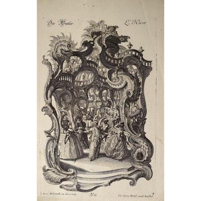 Complete Suite Of Four Eighteenth Prints: The Seasons