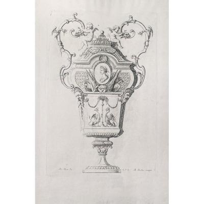 18th Century Etching: Vase