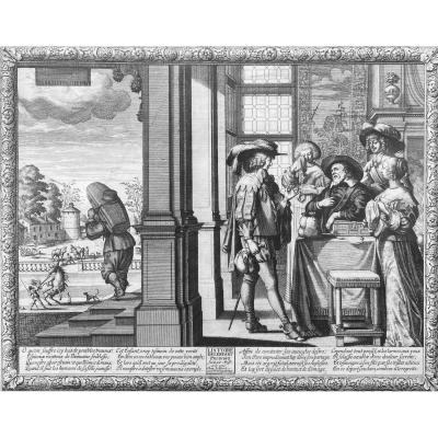 Seventeenth Engravings: History Of The Prodigal Son Complete Suite Of Six Prints By Abraham Bosse