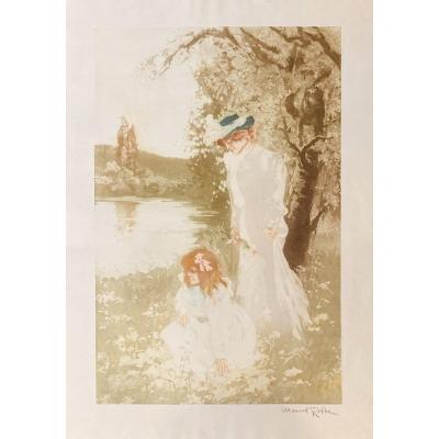 Engraving By Manuel Robbe: Avril