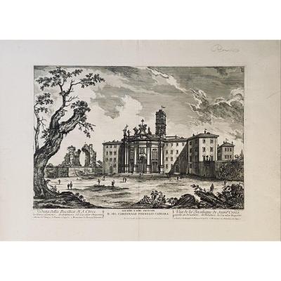 Print XVIII After Barbault: Veduta Della Basilica Di S. Croce