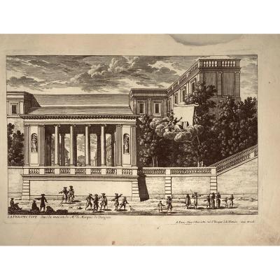 Seventeenth Engraving From Paris: The Perspective In The House Of Mr Le Marquis De Dangeau
