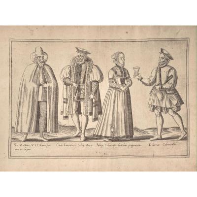 Old Print Of Abraham De Bruyn: Costumes