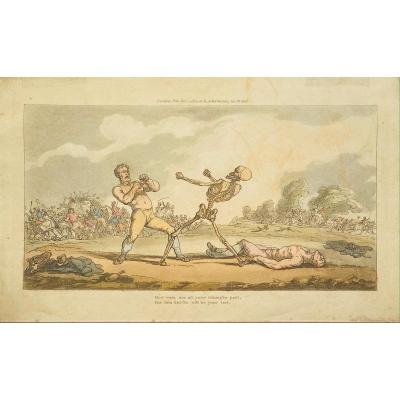 Rowlandson Aquatint: How Vain Are All Your Triumphs Past